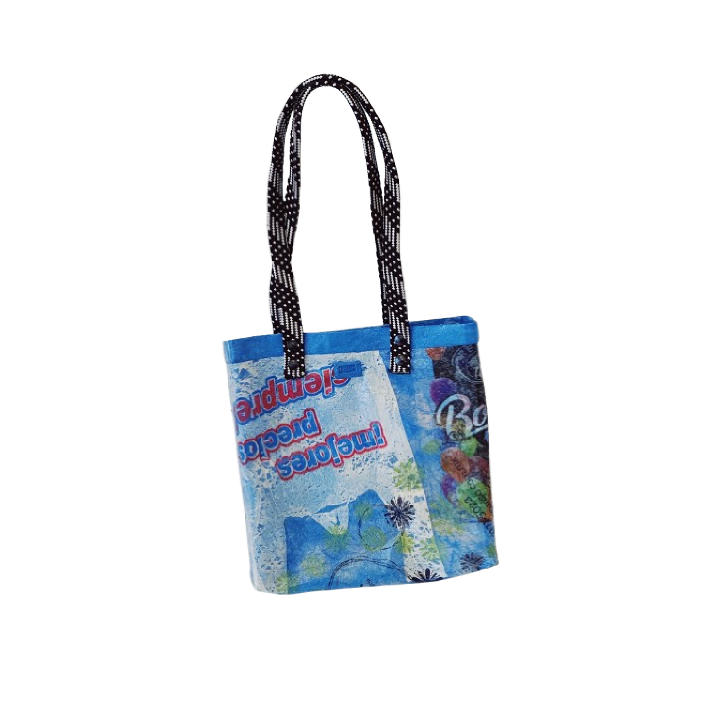 Bolsón Multi-colored Pattern & Long Black Handle