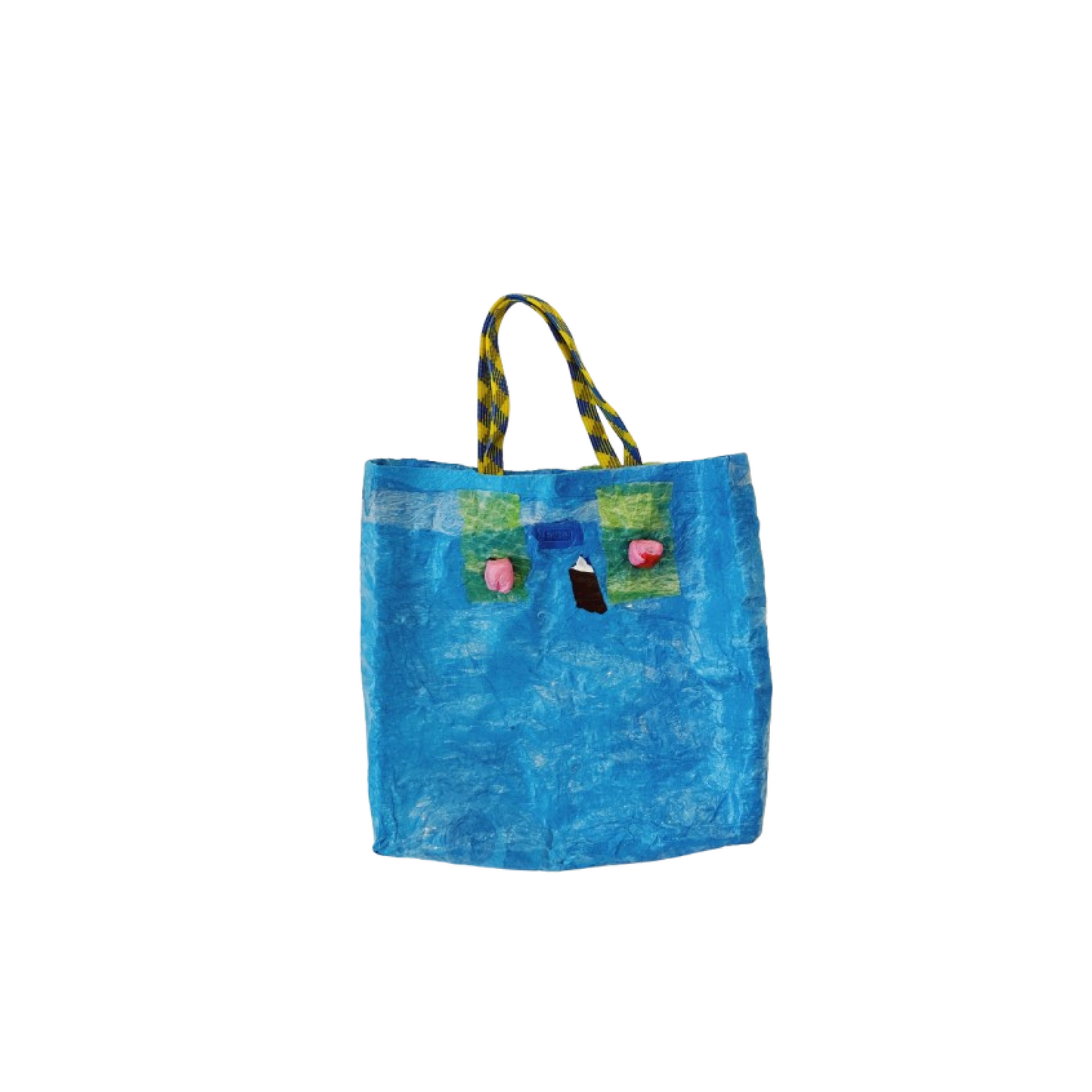 Bolsón Long Blue/Pink Pattern & Yellow/Blue Handle